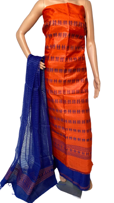 Pure Tussar Silk Hand Made Top 2.5 Dupatta