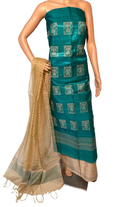 Pure Tussar Silk Hand Made Top 2.5 Dupatta