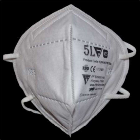 Five Layer N95 Respirator Face Mask - Hot Air Cotton Material, Unisex Design, White Color | Protects Against Bacteria, Dust, and Pollution