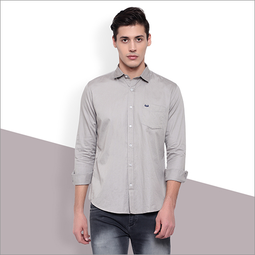 Gray Mens Full Sleeve Shirts