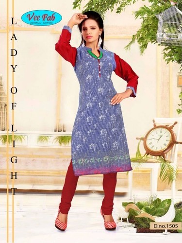 Manaya Designer Cotton Printed Kurti - Color: As Per Catalog