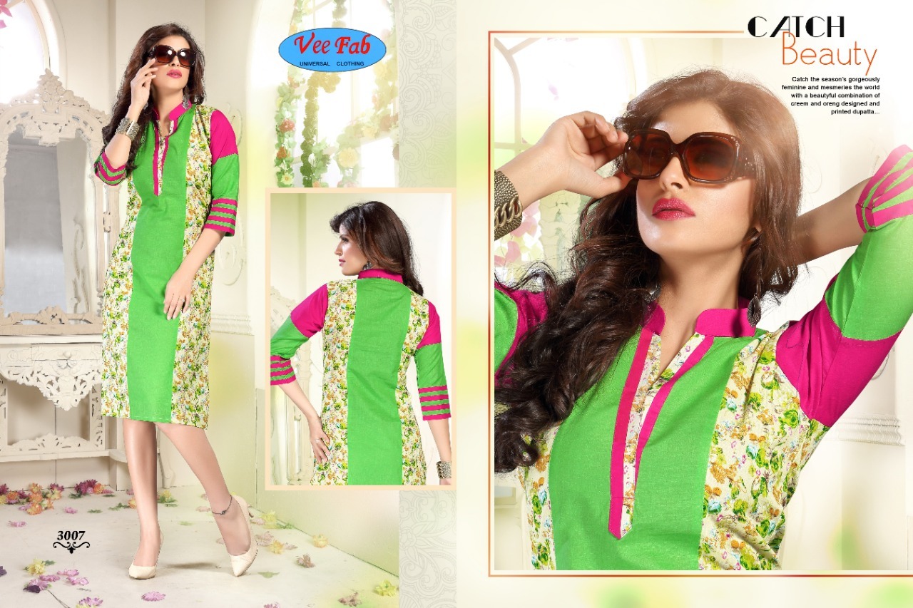 Shopping Season Designer Cotton Printed Kurti - Cambric Cotton, Size: L, Xl, Xxl | 3-4th Sleeve Style, Washable, Suitable For All Seasons