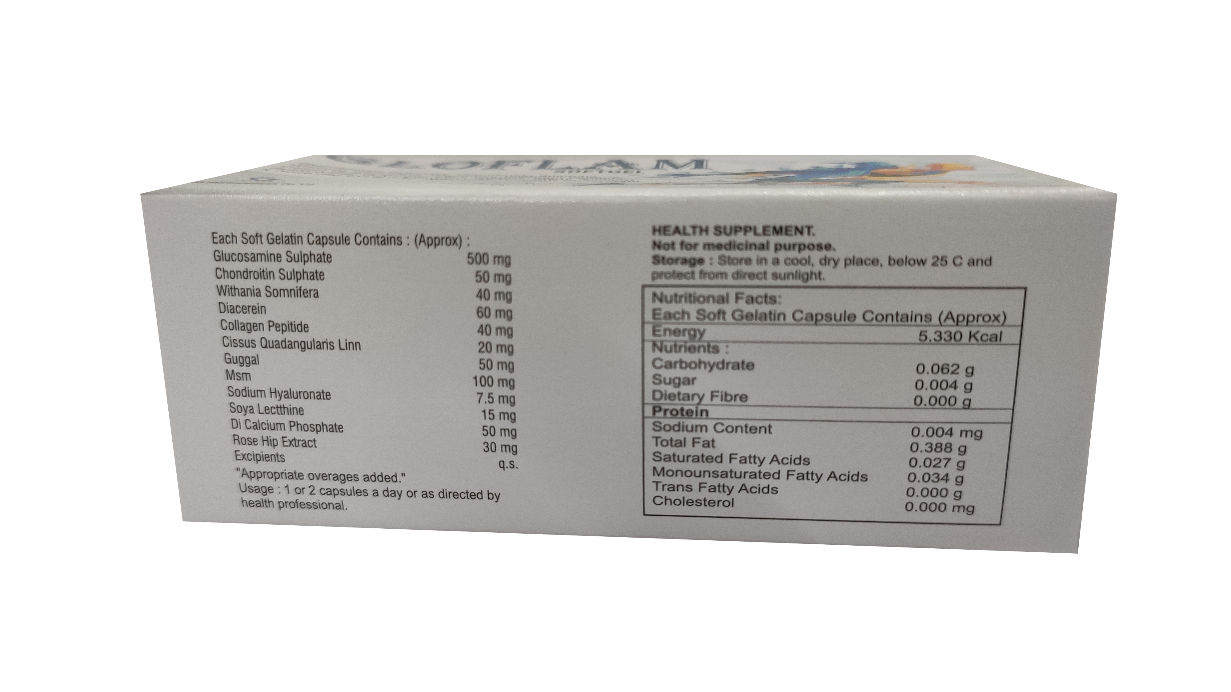 Gloflam Softgel Capsules Efficacy: Promote Nutrition