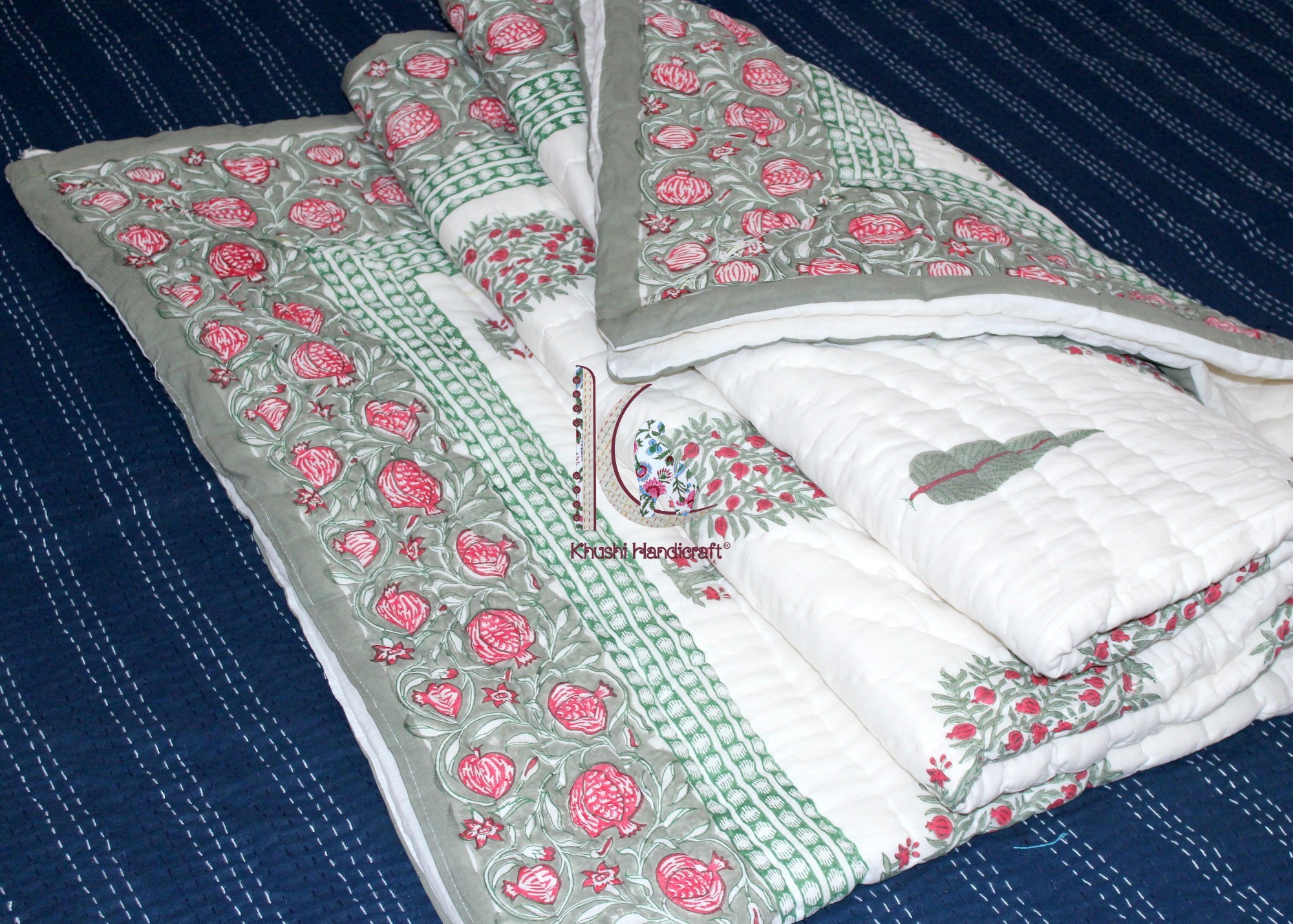 100% Cotton Hand Block Printed Jaipuri Razai