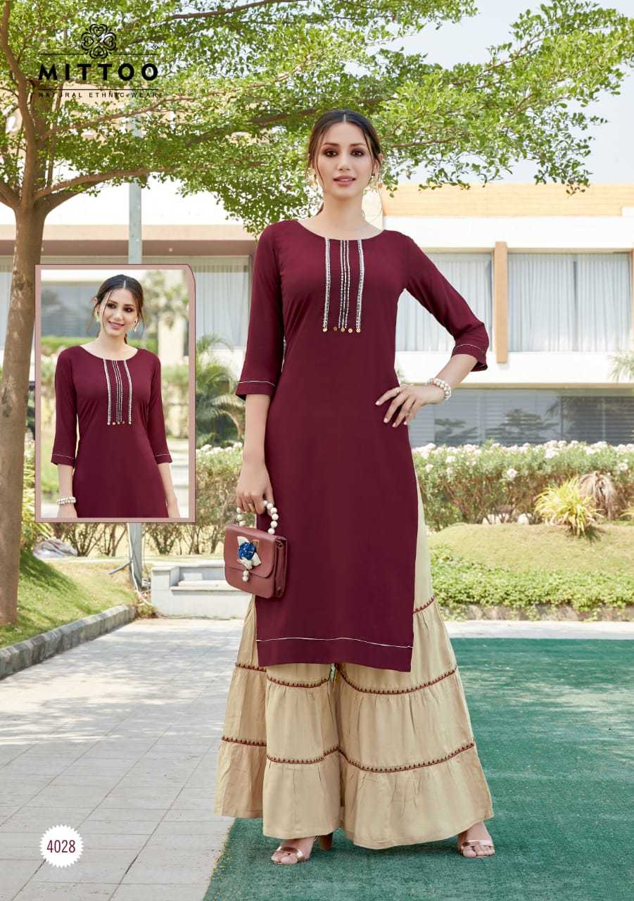 Zohra Vol-4 Rayon Kurti Set - Color: As Per Catalog