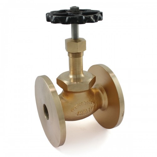 Globe Valves - Cast Iron & Carbon Steel, 15mm Port Size, Golden Color | Renewable Disc, Medium Pressure, Hydraulic Power, Suitable for Water, Oil & Steam