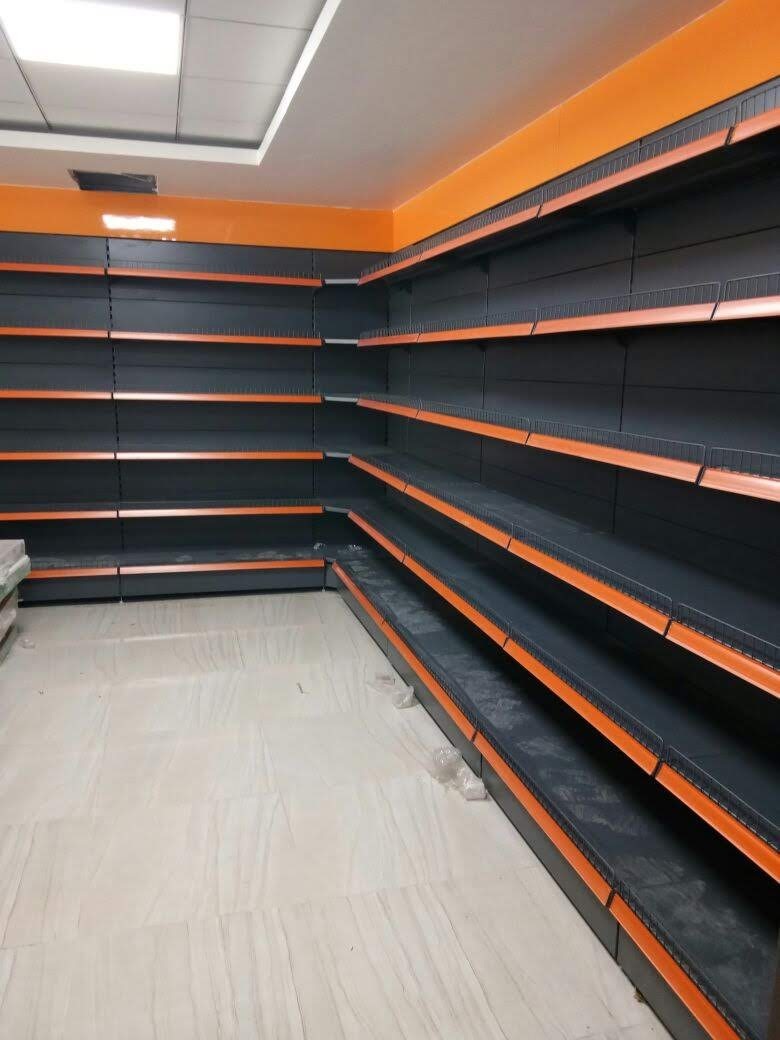 Supermarket Wall Unit With Protruded Graphic Panel