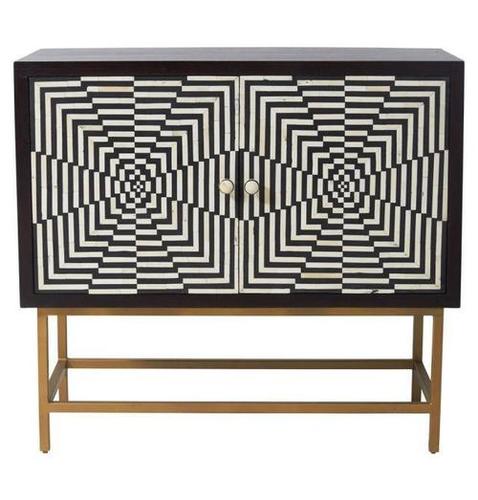 Bone Inlay Sideboard with Table