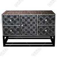 बोन इनले फोर ड्रॉअर साइडबोर्ड