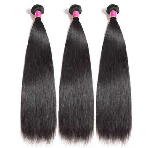 Natural Black Human Hair - 203 Mm Length, 100% Unprocessed Virgin Hair | Remy Indian Type, Soft Texture, 2-year Warranty