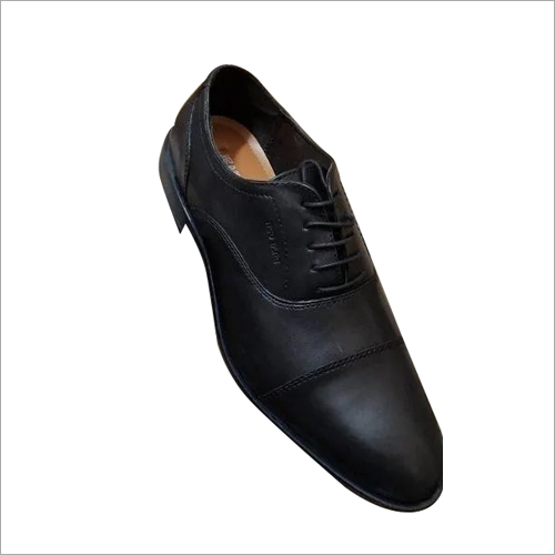 Spring Mens Black Leather Shoes