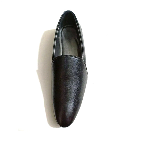 Black Mens Leather Loafer Shoes