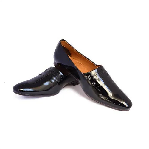 Black Mens Leather Formal Loafer Shoes