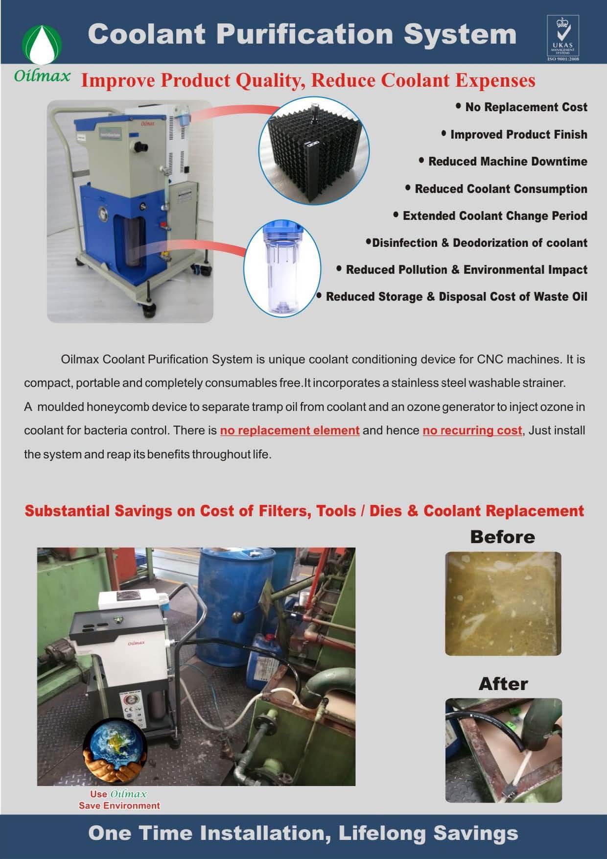 Tramp Oil Separator - Stainless Steel, 50 Gallon Capacity | Efficient Oil Removal Technology, Easy Maintenance