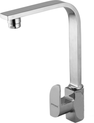 White 2 Way Bib Cock With Flange