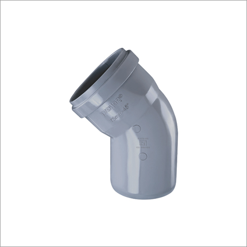 SWR 45 Degree Bend - PVC | 75 mm Round Shape, Grey Color, Durable Design for Efficient Fluid Flow Applications