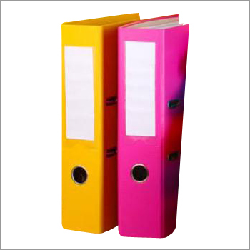 Office File Folder - Plastic Material, 12 x 10 x 1 Inches , Yellow Color with D-Ring Binding, Holds 200 Sheets