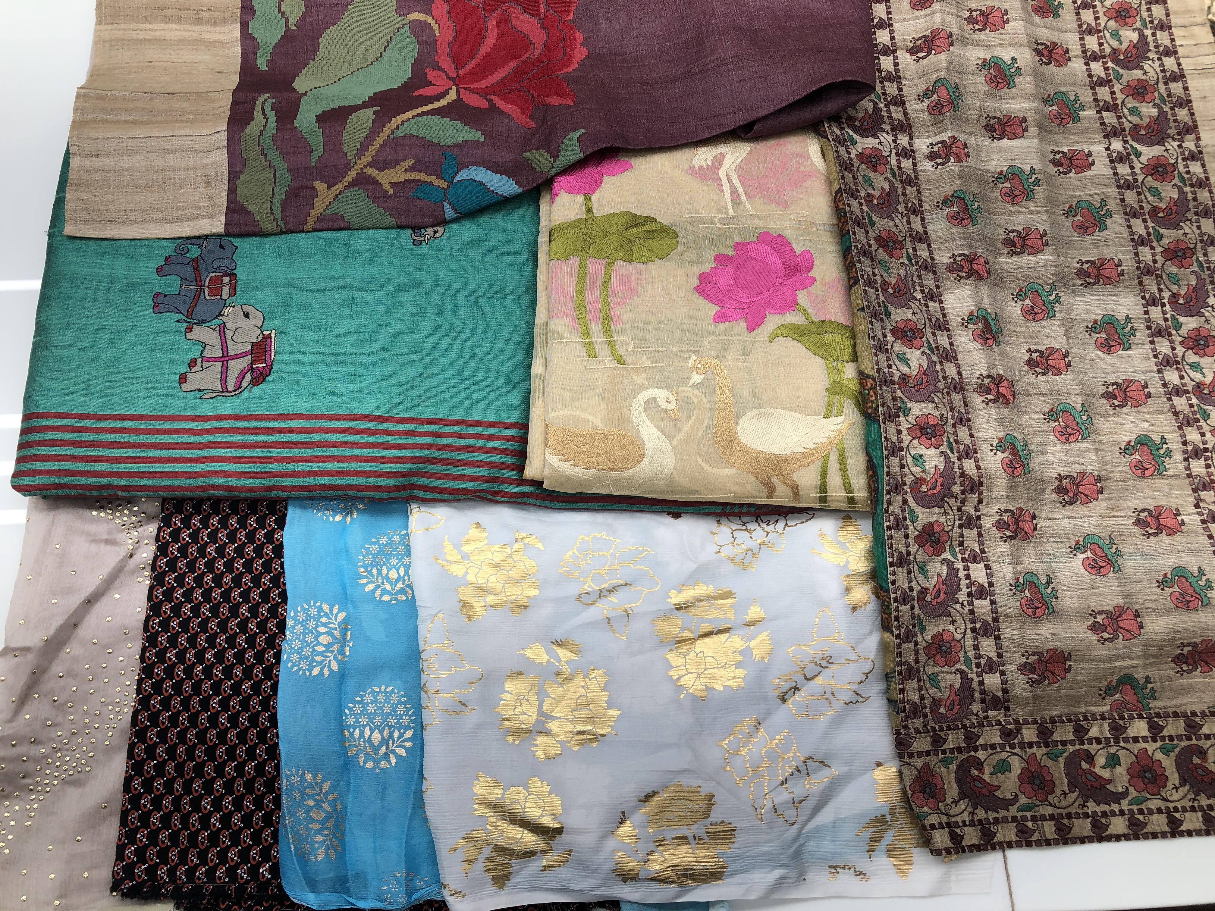 Value Addition Work Digital Print Fabrics