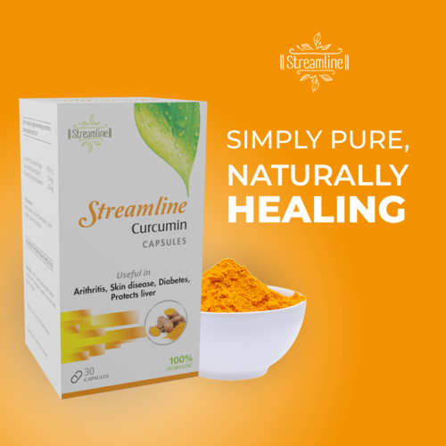 Streamline Curcumin Capsule Age Group: Suitable For All Ages