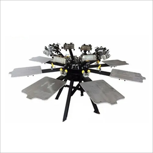 Manual 8 Colour 8 Station Screen Printing Machine