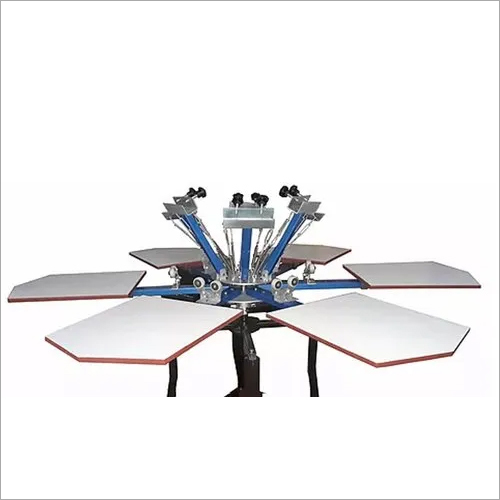 Manual 6 Colour 6 Station Screen Printing Machine