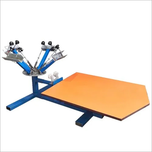 Manual 4 Colour 1 Station Screen Printing Machine