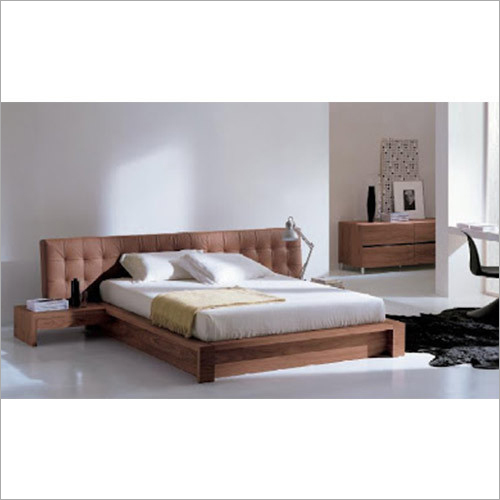 Cream Wooden Bed