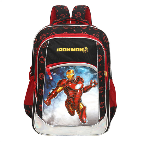 Iron Man Printed School Bag - Multicolor, Various Sizes Available | Perfect for School, Fun Printed Design for Kids
