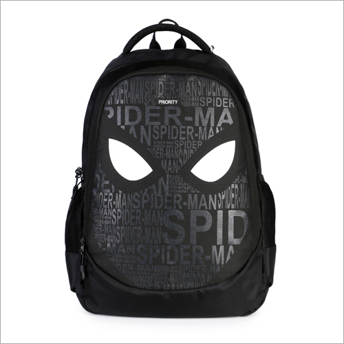 Black Spider Printed School Bag - Customizable Design, Various Sizes Available | Perfect for School, Stylish Print for Kids