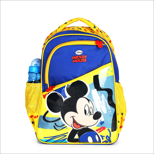 Mickey Printed School Bag - Kid-Friendly Multicolor Design, Different Sizes Available | Ideal for School Use, Fun Printed Patterns