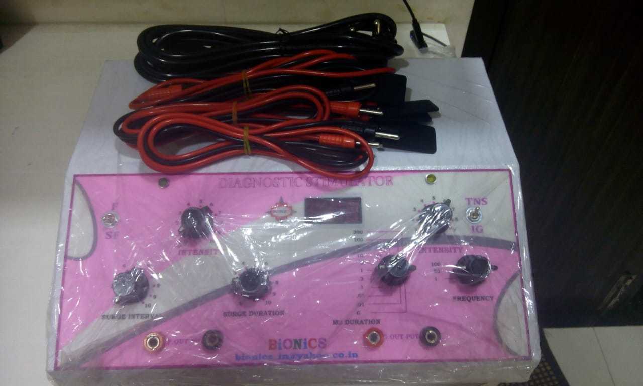 Diagnostic Muscle Stimulator - 100ma Galvanic Output | 33cm X 22cm X 8cm, 2.5kg Weight, 1 Year Warranty, Pulse Duration 0.01 To 300 M/sec, Frequency 1-100hz
