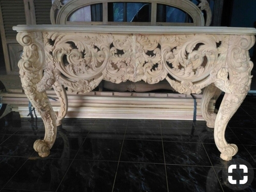 हस्तनिर्मित हाथ से नक्काशीदार कैनसोल टेबल