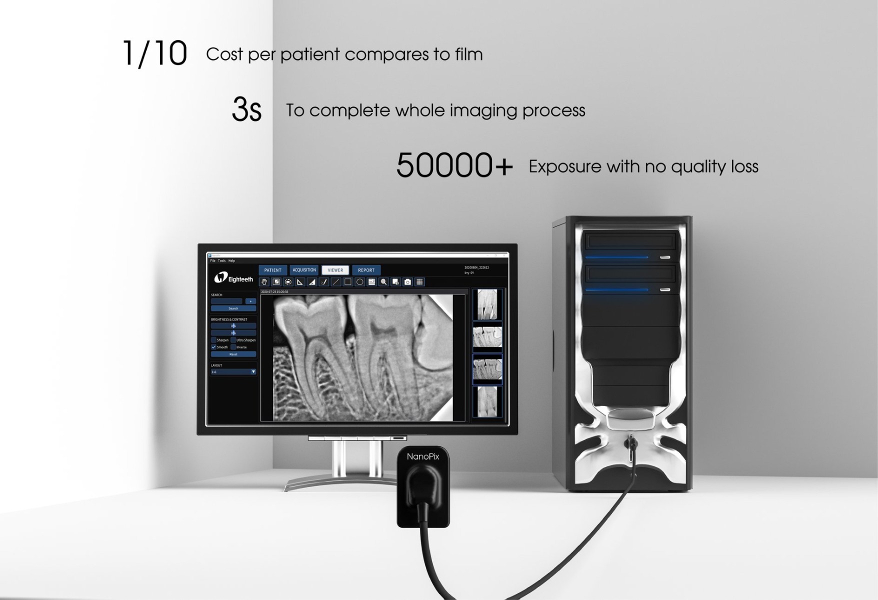 Eighteeth Nanopix Intraoral X-ray Sensor