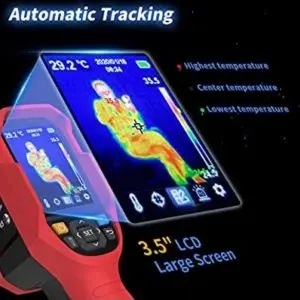 Thermal Imaging Camera - Temp Range 30-45â°c, Accuracy ±0.5â°c, 160x120 Resolution, Ufpa Sensor, High Image Visibility, High Temp Alarm, Flashlight, Red