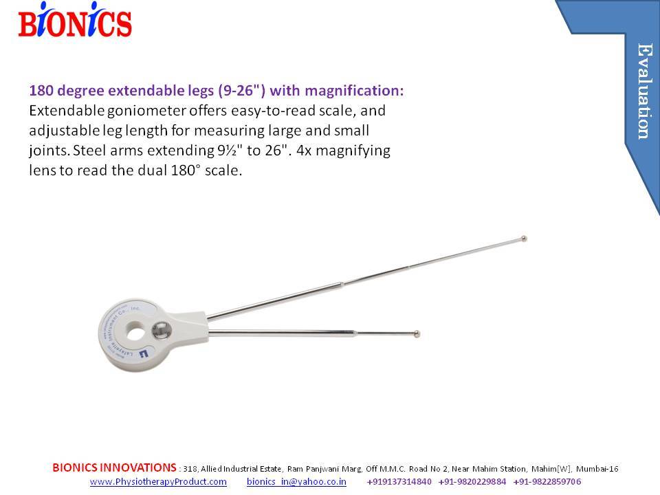Extendable Goniometers