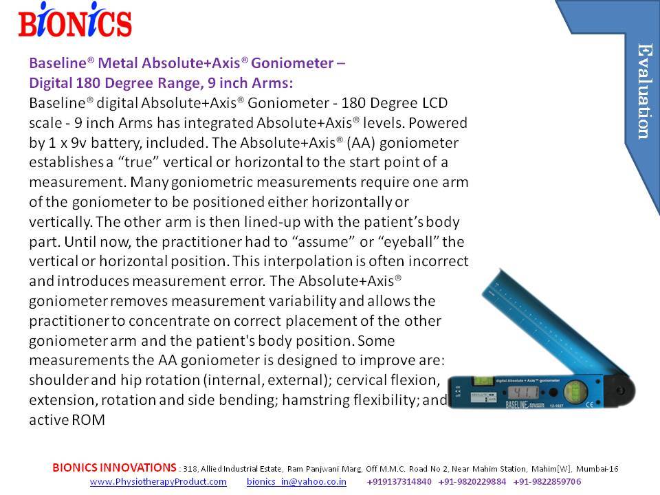 Goniometer - Digital Absolute+axis180 A Metal