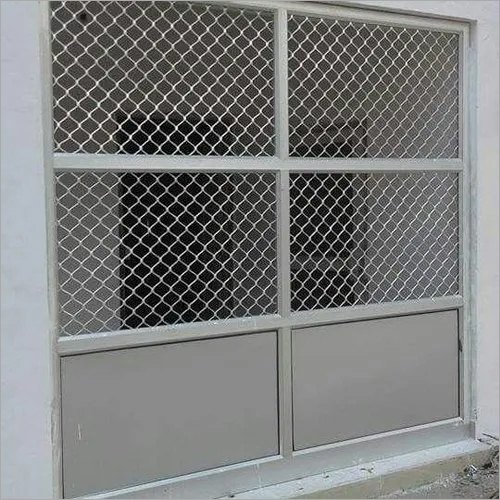 White Aluminium Partition With Net