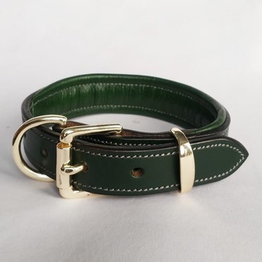 Plain Padded Leather Dog And Cat Collar Size: Extra Small