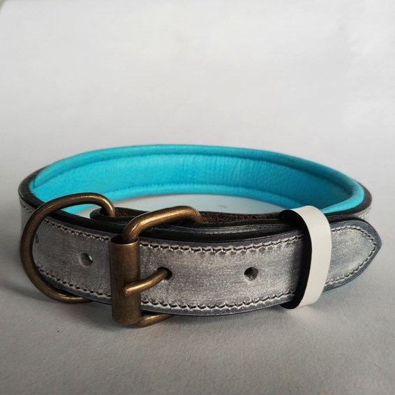 Plain Padded Leather Dog And Cat Collar Size: Extra Small