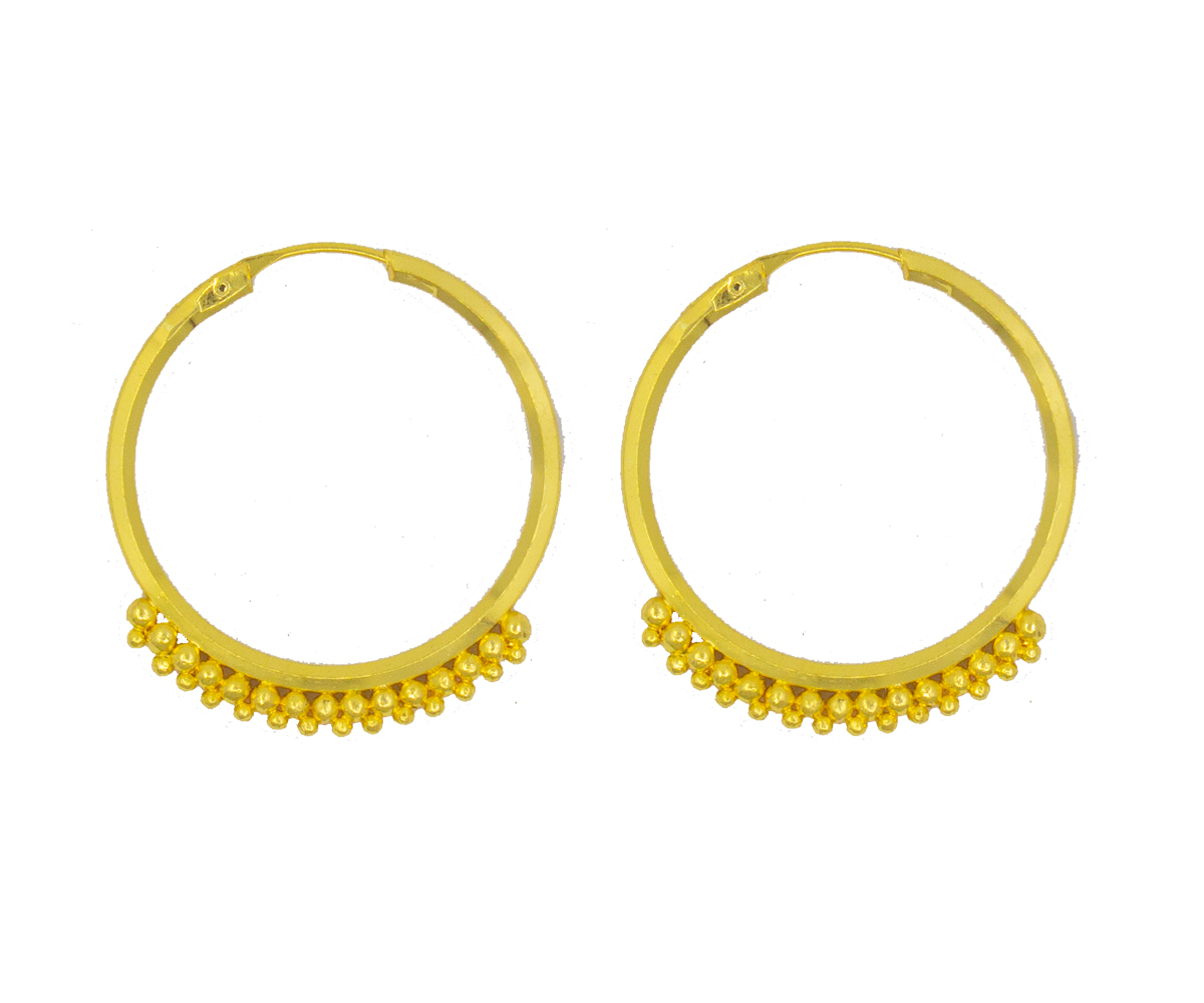 Gold Plated Hoops Earrings - Alloy, Big Size, Golden Color | Chic Jewelry For Casual And Festive Occasions