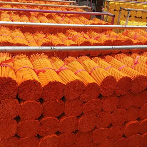 Orange Colour Incense Stick - Bamboo Material, 8 Inch Size | Eco-friendly, Aromatic And Religious Use