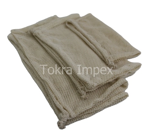 पांच ड्रॉस्ट्रिंग मेश बैग का सेट क्षमता: 5 किलो किलोग्राम/दिन