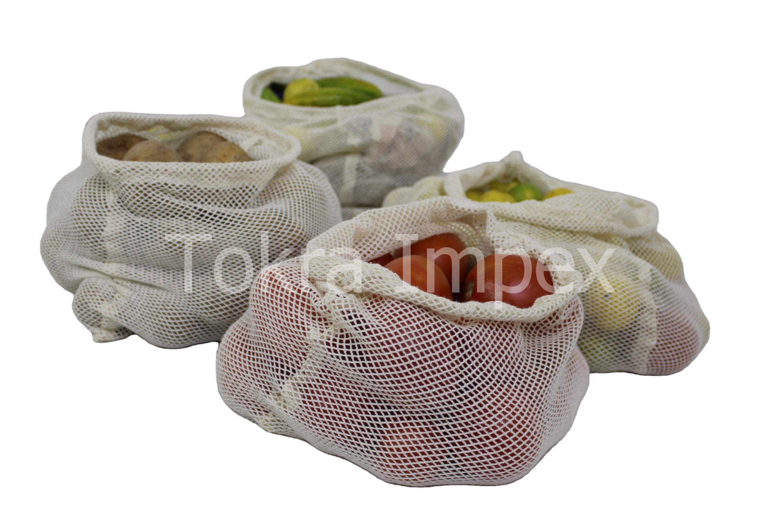 Set Of Five Drawstring Mesh Bag Capacity: 5 Kgs Kg/day