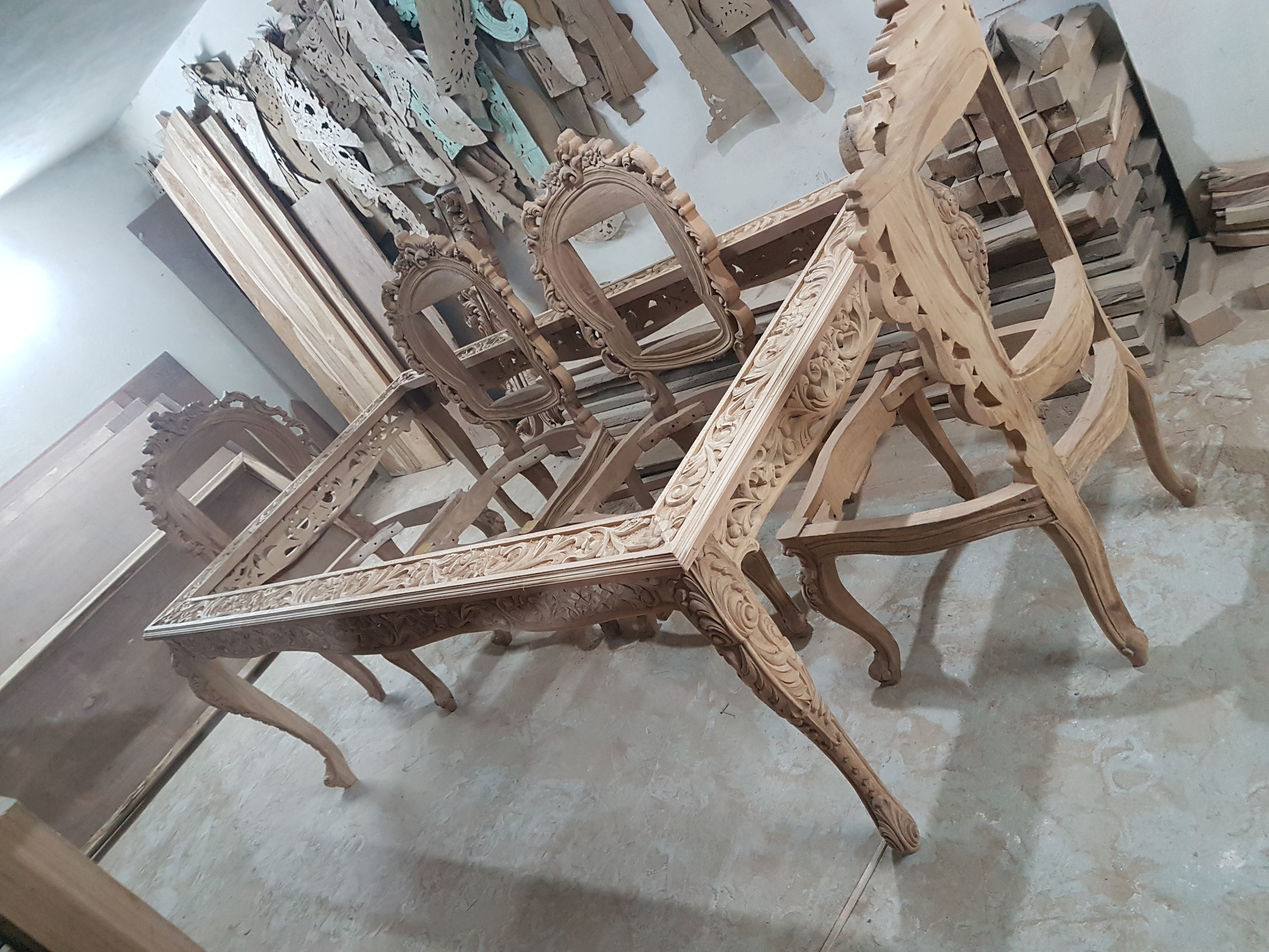 Handmade Carved Dining Table