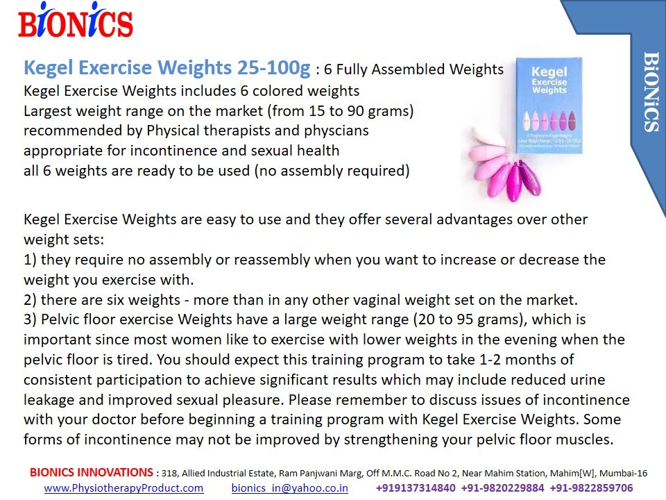 Kegel Exercise Weights 25-100g