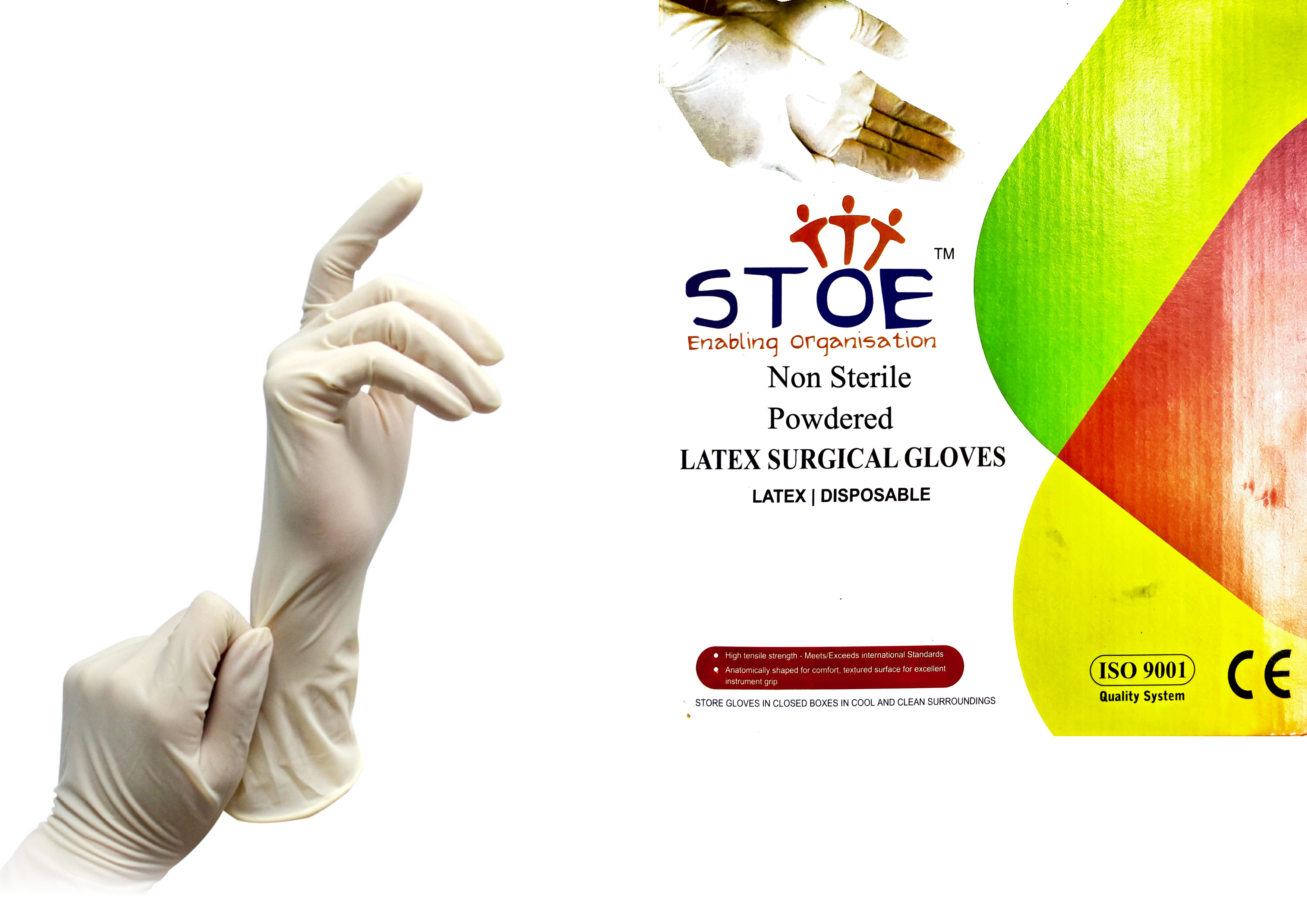 Latex Surgical Gloves - Powdered, Mid Forearm Length, White, Sizes 6-8 | Extra Soft Rubber For Enhanced Sensitivity And Ergonomic Fit