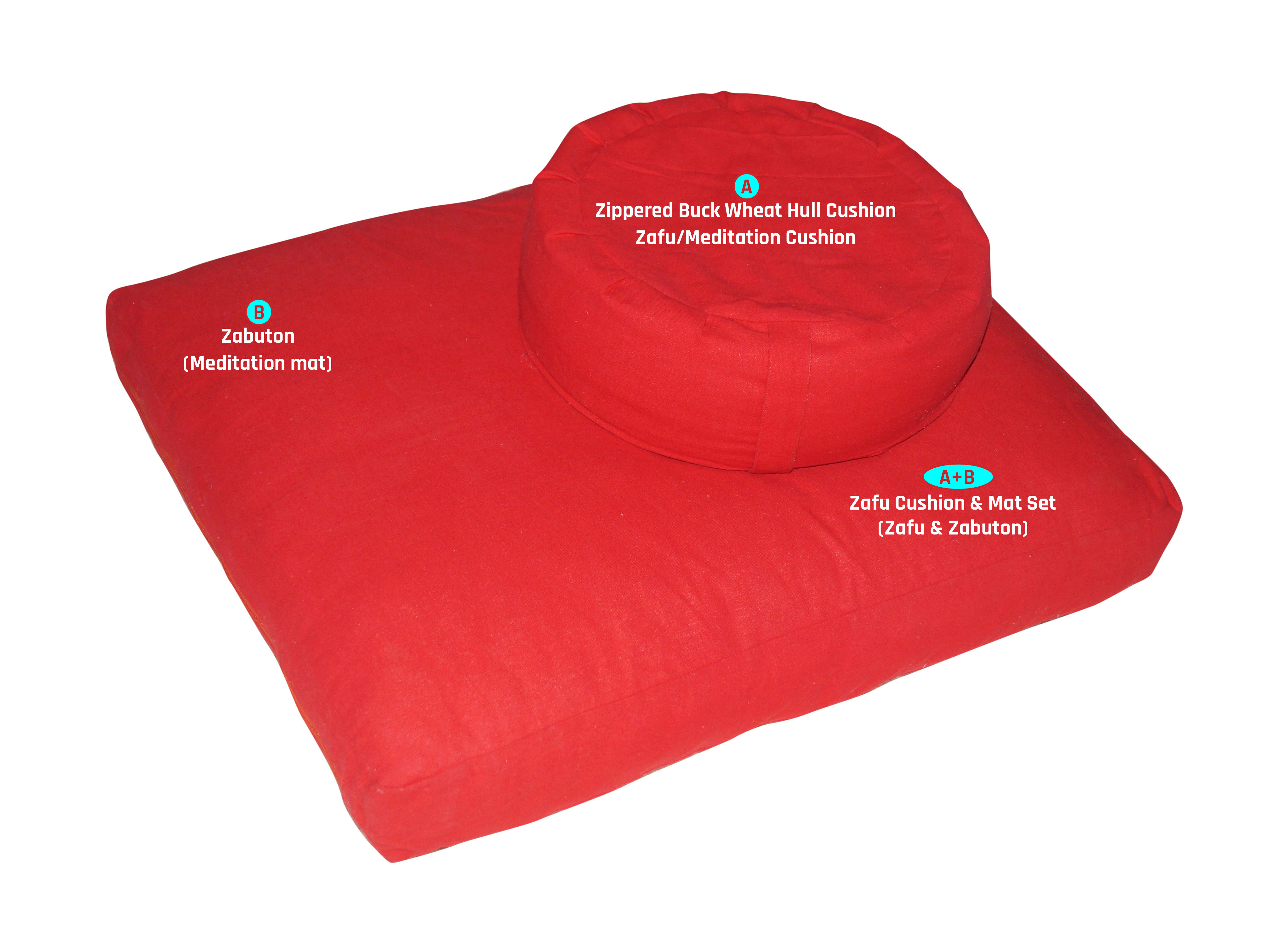 100% Cotton Meditation Zabuton And Zafu Cushion