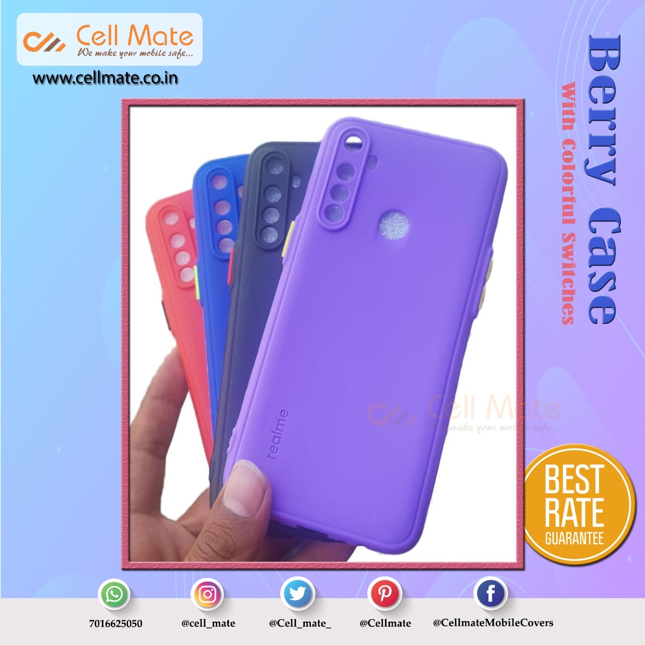 Berry Soft Mobile Back Case Display Color: Color