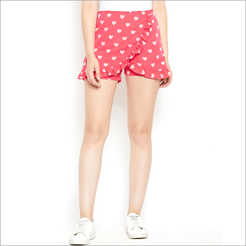 Ladies Printed Shorts - Cotton Blend, Size S/m/l/xl | Casual All Season Wear, Stylish Design