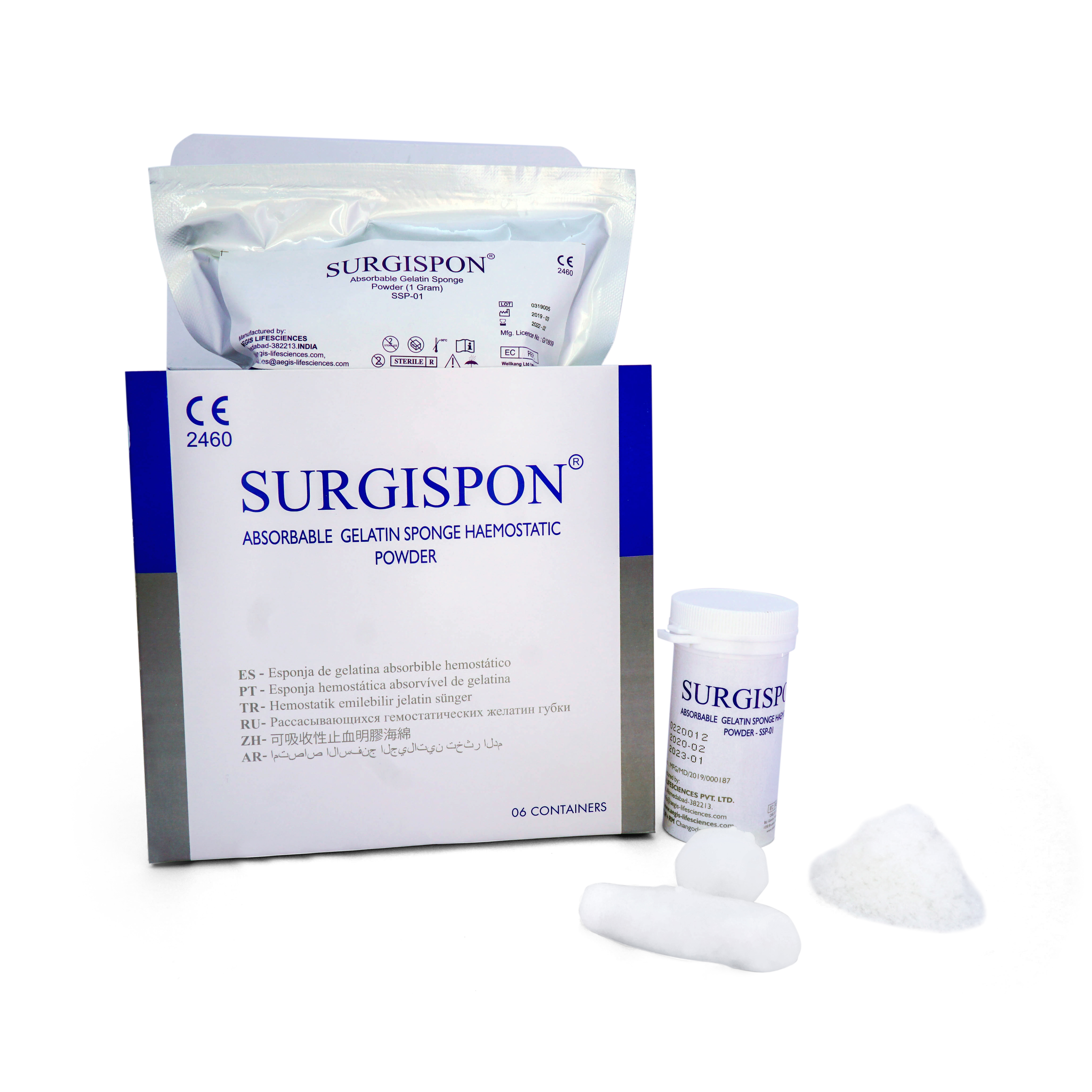 White Absorbable Gelatin Sponge Powder